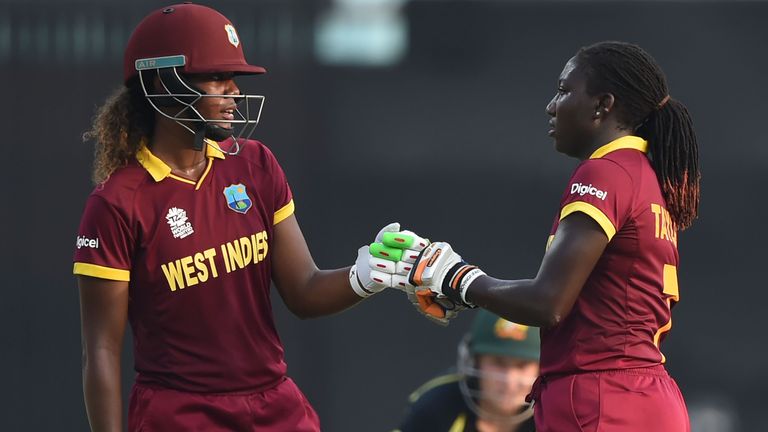 Stafanie Taylor (R) and Hayley Matthews (L) put on 120 to set up World T20I final win over Australia