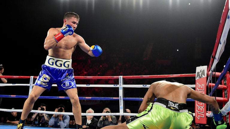 Golovkin knocked down Dominic Wade on the way to his most recent win