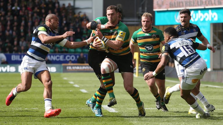 George North was denied a try by the TMO in the first half of an end-to-end match