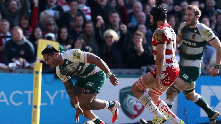 Manu Tuilagi crossed twice in the victory.