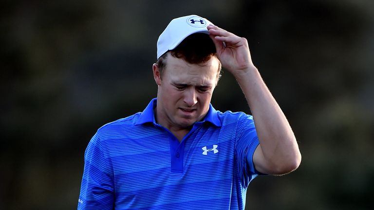 Jordan Spieth saw his five-shot lead disappear in the space of three holes 
