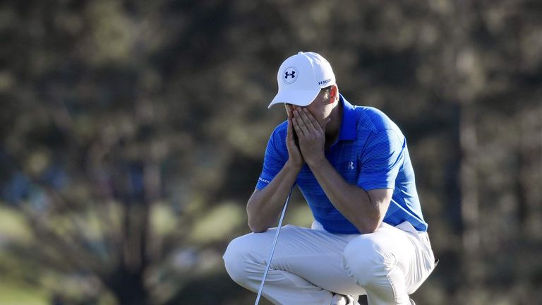 Reality dawns for Spieth on the 18th green at Augusta