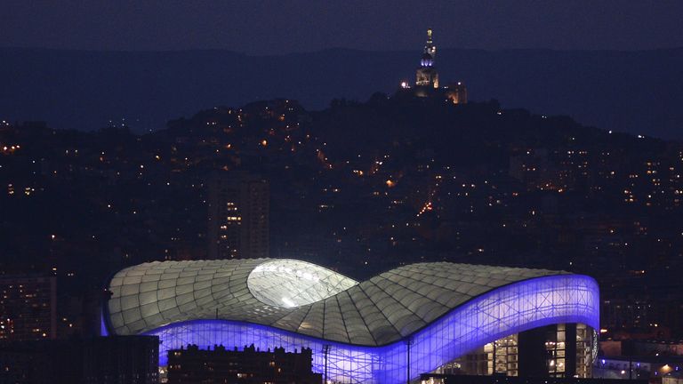 England's group game against Russia will take place at the Stade Velodrome in Marseille