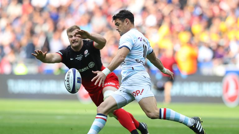 George Kruis attempts to charge down Carter