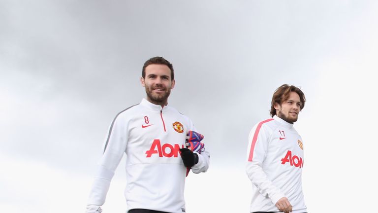 Jose Mourinho is willing to let Juan Mata (L) and Daley Blind (R) leave Manchester United this summer