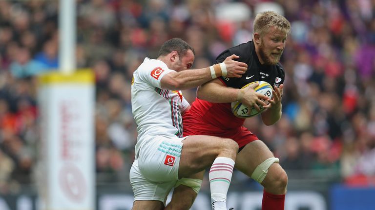 Jackson Wray crashed over for two close range tries as Saracens secured a home semi-final
