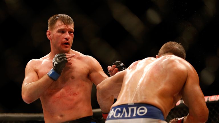 Stipe Miocic won via knockout inside two minutes