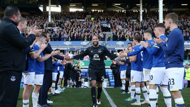 Tim Howard enjoyed a guard of honour after the game