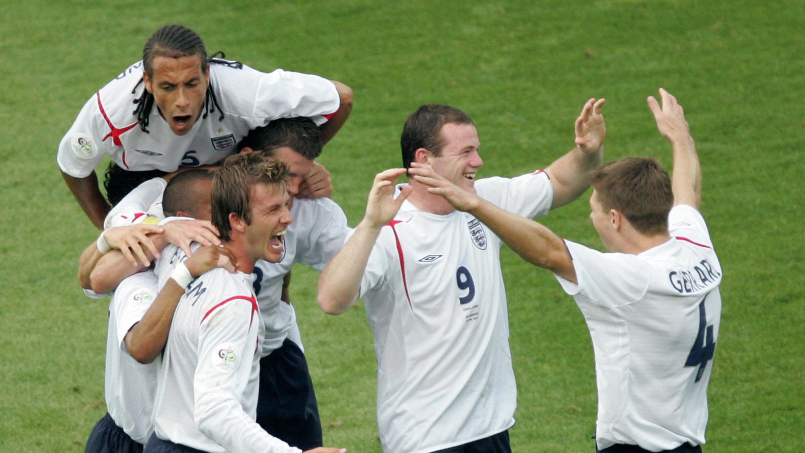 FIFA World Cup 2006 England vs Portugal. Frank Lampard, Ashley Cole Stock Photo, Royalty Free
