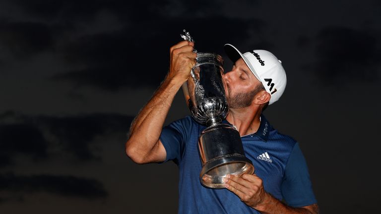 Johnson celebrated his first major trophy with the US Open at Oakmount last year  