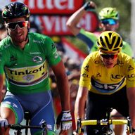 Peter Sagan (left) and Chris Froome (right) were among the stars of the Tour de France