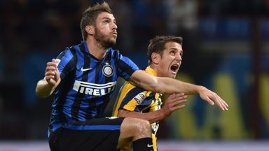 Image of West Ham are in talks to sign Davide Santon (left) on loan from Inter Milan 