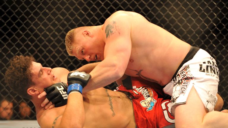 Lesnar dominated his rematch against Mir