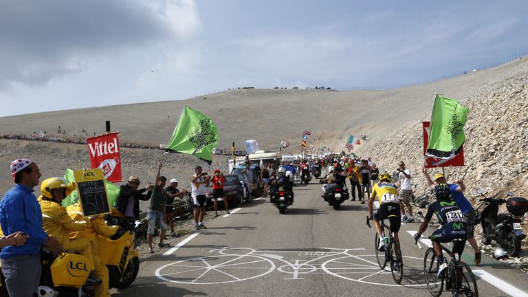 Froome and Nairo Quintana make their way through the lunar landscape in 2013