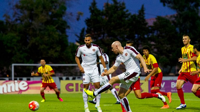 Hearts' Connor Sammon scored a goal which was disallowed