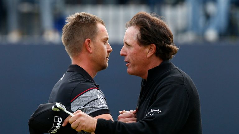 Sweden's Henrik Stenson (left) and USA's Phil Mickelson played out an epic contest on the final day of The Open