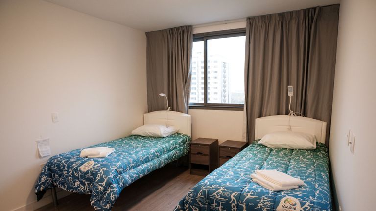 One of the athletes' rooms at the Olympic and Paralympic Village 