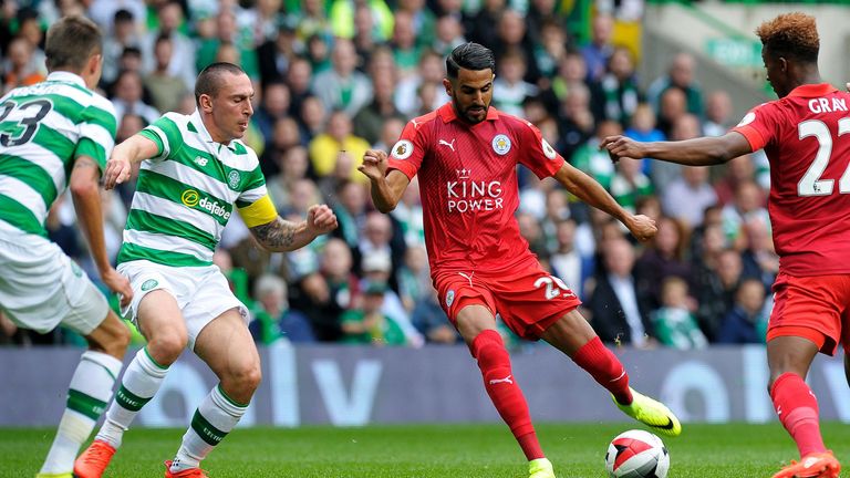 Mahrez opens the scoring for Leicester in their pre-season clash against Celtic