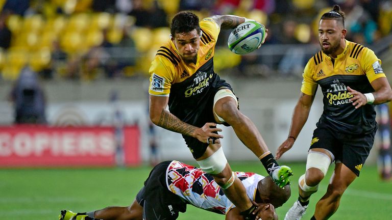 Hurricanes lock Vaea Fifita scored two second-half tries in Wellington