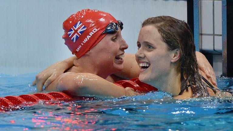 Stephanie Millward (L) is a Paralympic champion after four previous silver medals and three bronzes