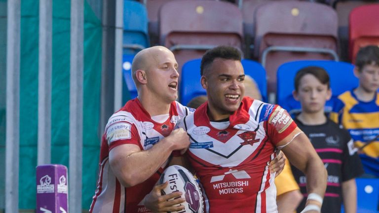 Salford's Mason Caton-Brown continued his recent try-scoring exploits