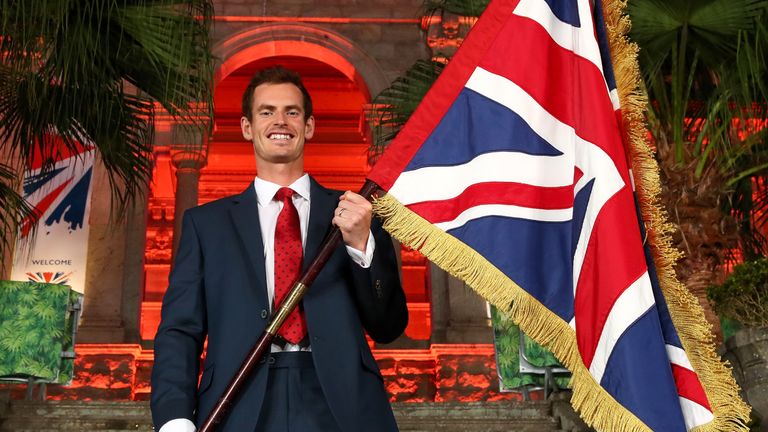 Murray was announced as the flag bearer for Team GB at the British House Reception in Rio on Wednesday night
