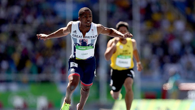 Great Britain's CJ Ujah qualifies for the semis as one of the fastest losers