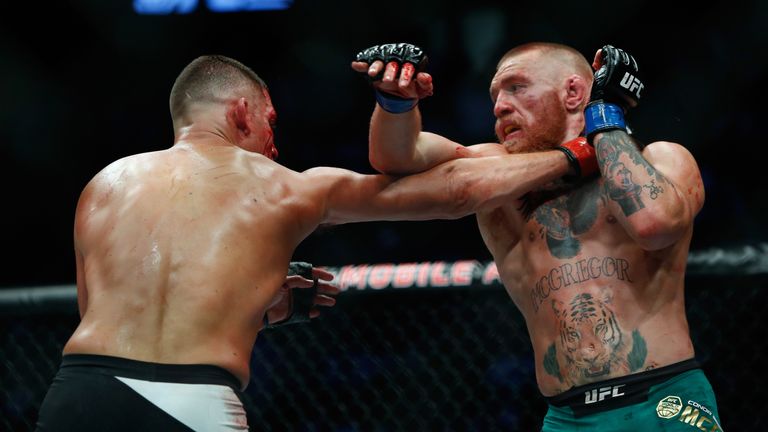 Conor McGregor (right) delivered a disciplined performance