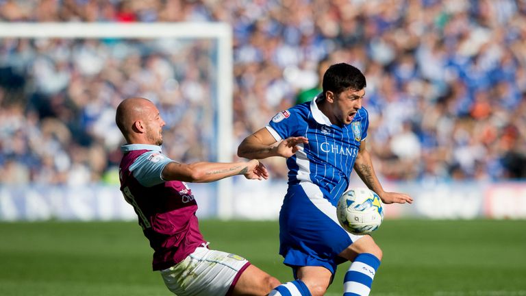 Sheffield Wednesday striker Fernando Forestieri (right) is the subject of a £7m bid from Derby