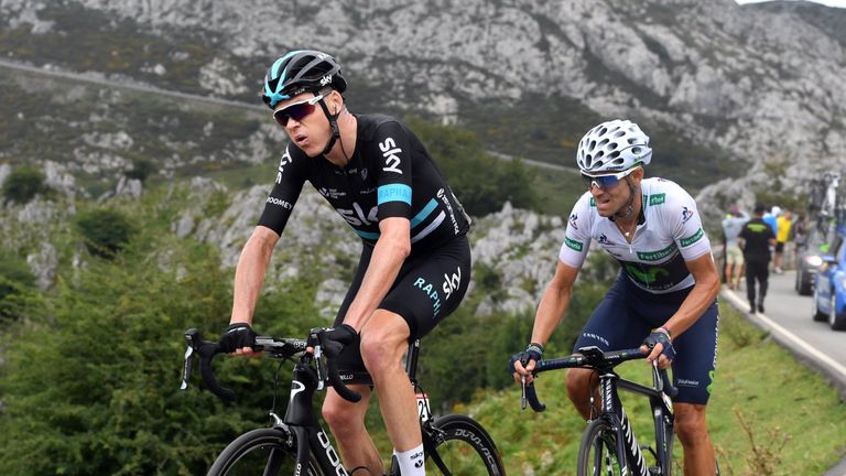 Chris Froome (L) and Valverde have had many battles on the road