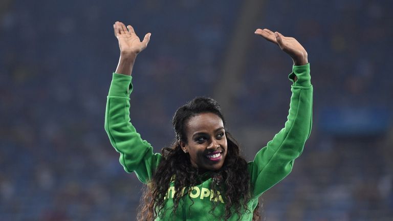 Genzebe Dibaba won silver in the race amidst allegations against her coach Jama Aden