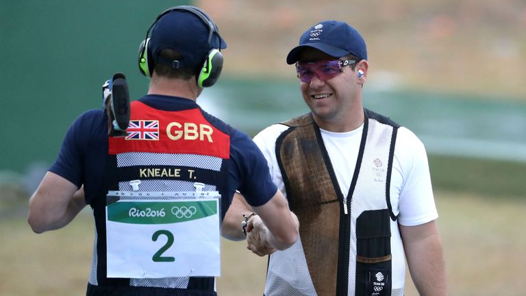 Britain's Tim Kneale and Scott (right) do battle in Rio