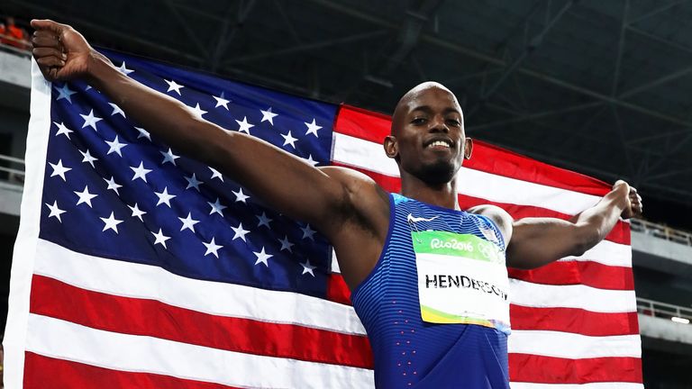 Jeff Henderson was able to celebrate gold for the USA