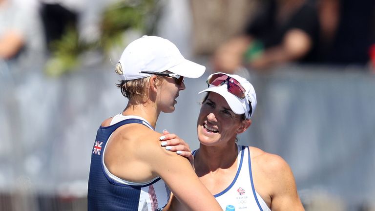 Grainger (right) claimed her fifth medal for Great Britain