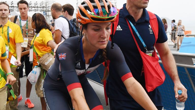 Armitstead was distanced from the leaders on the final climb