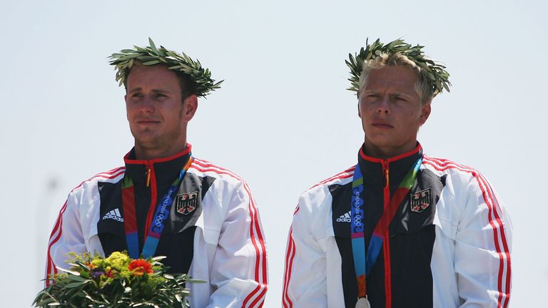 Stefan Henze (right, pictured with Marcus Becker) won silver for Germany at the Athens Olympics