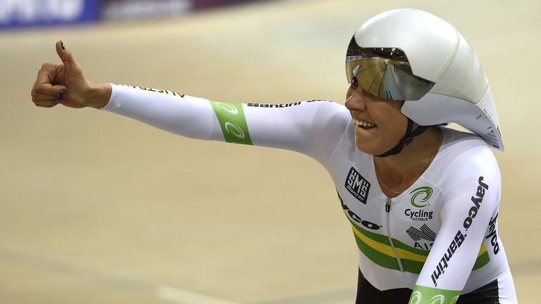 Melissa Hoskins won the world team pursuit title in 2015