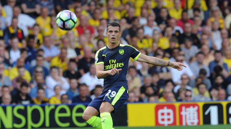Granit Xhaka is struggling to adapt at Arsenal, according to Arsene Wenger