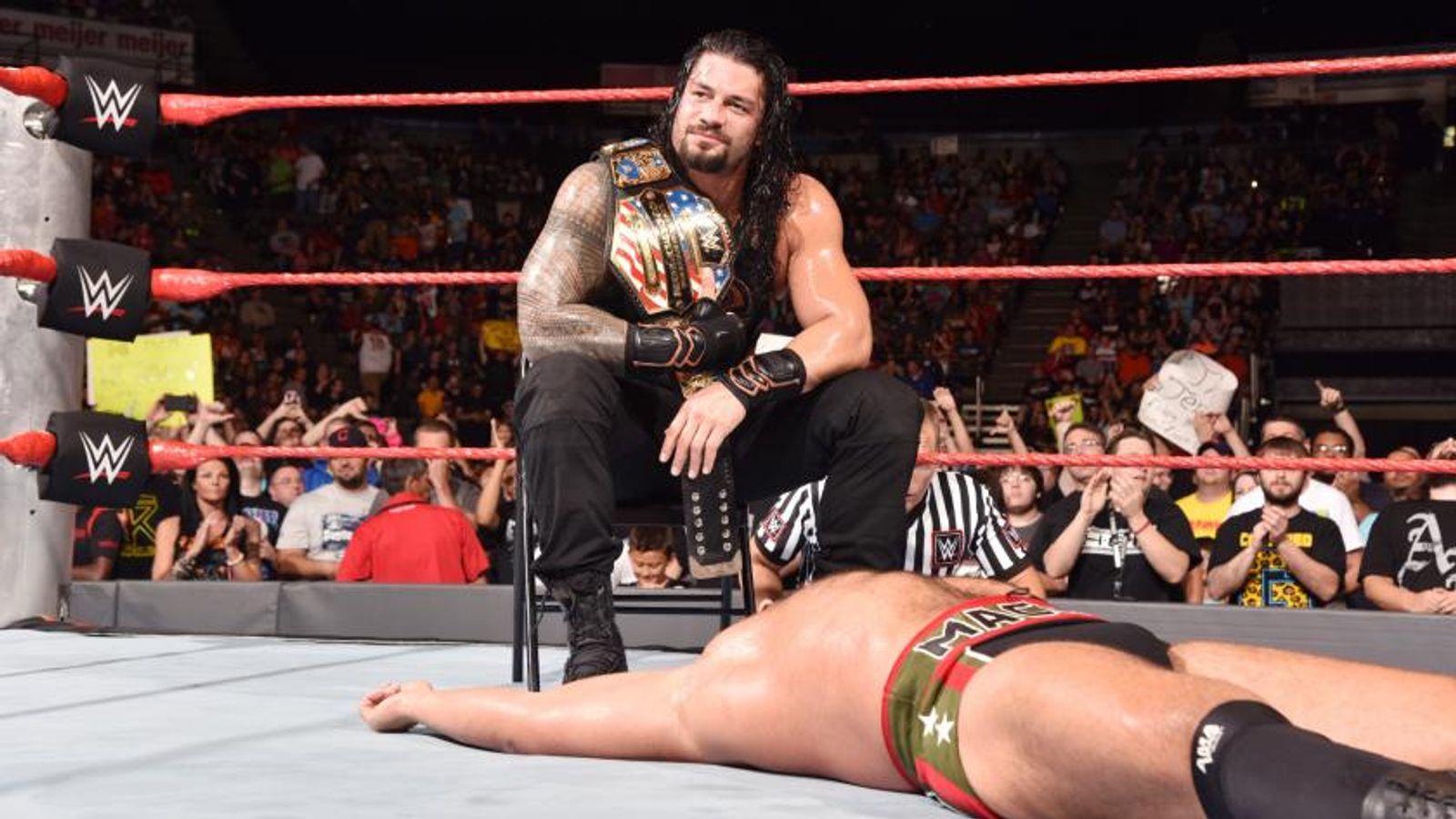 WWE Raw Watch Roman Reigns hit Rusev with a steel chair WWE News