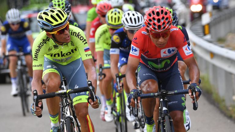 Alberto Contador (left) and Nairo Quintana (right) formed part of a surprise early attack