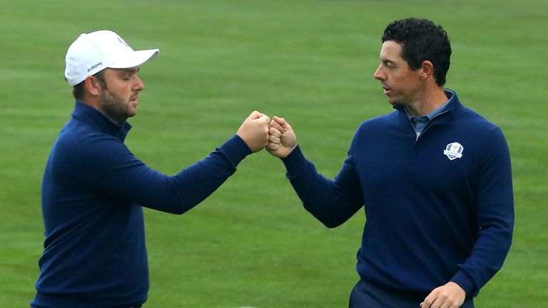 Andy Sullivan and Rory McIlroy twice led 2up, but lost three holes in a row both times