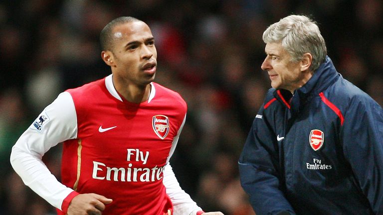 Henry played under Wenger for eight years at Arsenal