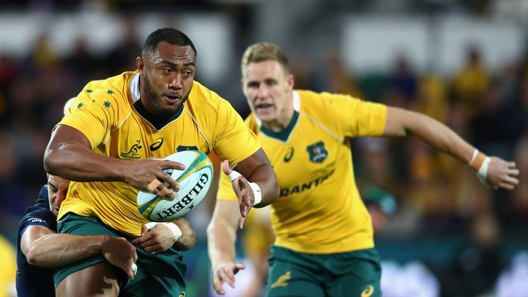 Sekope Kepu takes the ball up for the Wallabies