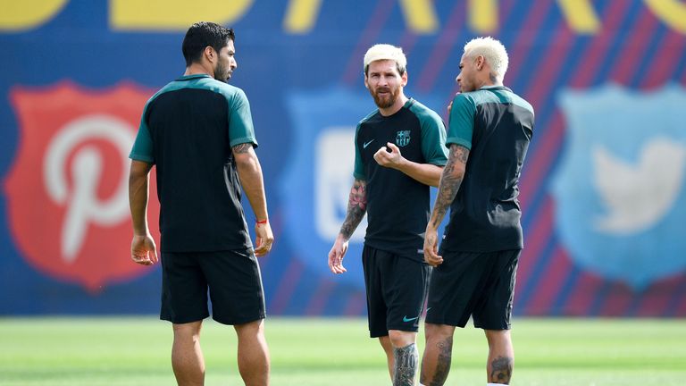 Rodgers also says Barca trio Suarez, Lionel Messi and Neymar could be the best front three of all time