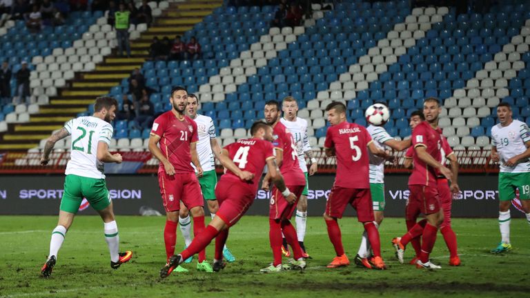 Daryl Murphy salvaged a point for Ireland in Serbia