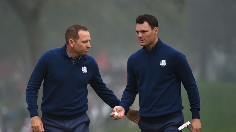 Sergio Garcia and Martin Kaymer were beaten in the Friday foursomes