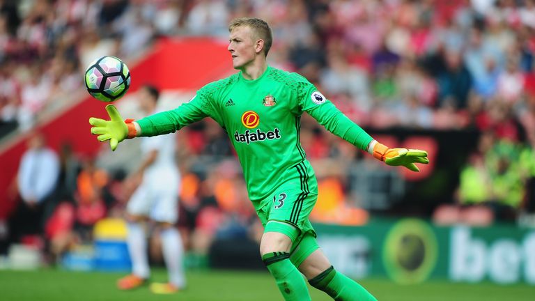 Jordan Pickford made eight saves against Tottenham