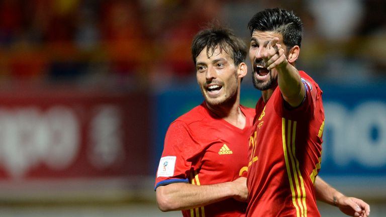 David Silva appeared for Spain, but City team-mate Nolito was an unused substitute