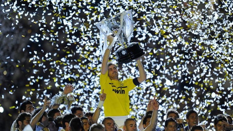 Casillas won five La Liga titles and the Copa del Rey twice