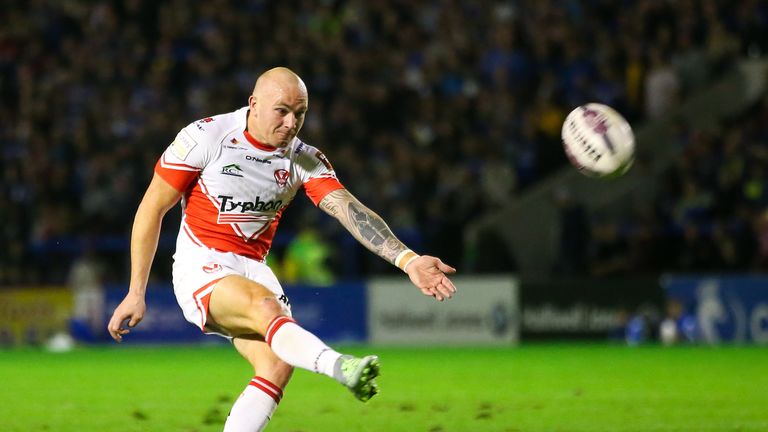 Luke Walsh gave St Helens the lead with the final kick of the first half